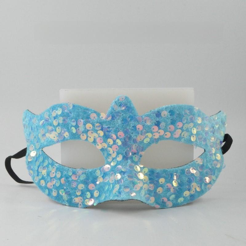 Small Pvc Sparkling Mask With Handcraft Elements For Halloween Cosplay Parties