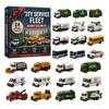 Christmas Stocking Stuffer 2026 Transportation Advent Calendar, 24-Day Acrylic Ornament Set with Vehicle Kids Gift Figures, Tree Hanging Decor,