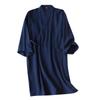 Soft To the Japanese Front Home Work Hotel [QCHOMEE] Bathrobe, Jinbei, Pajamas, Yukata, Men's, Women's, 100% Cotton, Touch, Style, Opening, Nightwear,