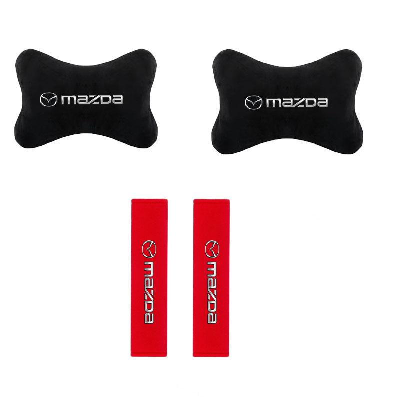 Car Seat Belt Protect Cover Shoulder Pad Seat Headrest Neck Pillow for Mazda 2 3 5 6 8 CX5 CX-5 CX-7 CX-9 MX-5 ATENZA Axela QU1