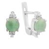 Silver Earrings with Natural Emerald (2150930)