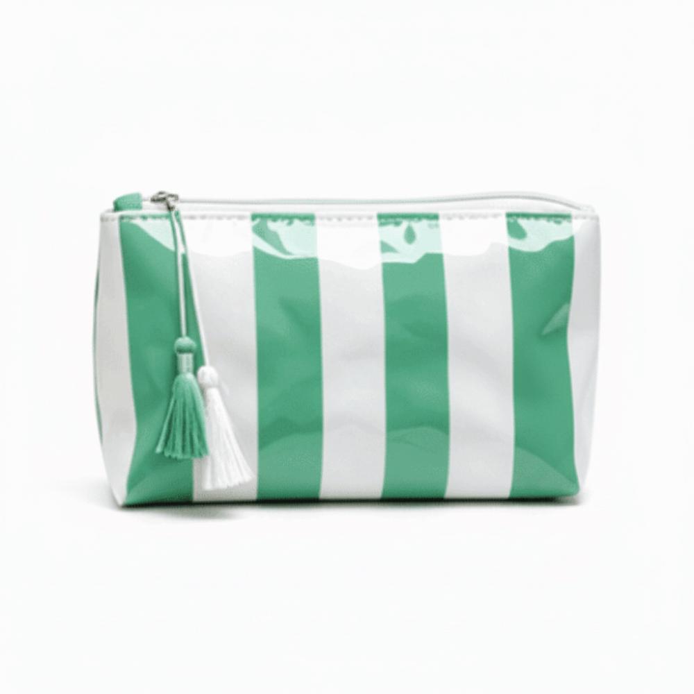 Large Capacity Striped Cosmetic Bag Waterproof Beach Storage Bag Fashion PVC Toiletry Bag  Women