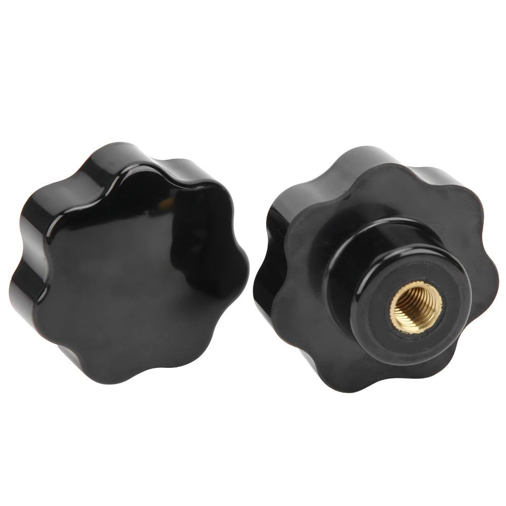 2pcs Industrial Star Hand Knob Durable Threaded Hand Knobs For Mechanical Equipment