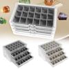 3/4-layer Jewelry Storage Box Transparent Jewelry Display Organizer With 54/72-Grids for Earrings Necklace Bracelet Ring NEW