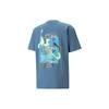 Puma X P.A.M. SS23 Solid Futurism Print Short Sleeve T-Shirt Unisex Tops Blue 538810-86