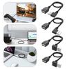 Удлинительный кабель USB 2.0 480 Мбит/с, углы 90 градусов вправо/влево/вверх/вниз, зарядный кабель, экономящий место, черный