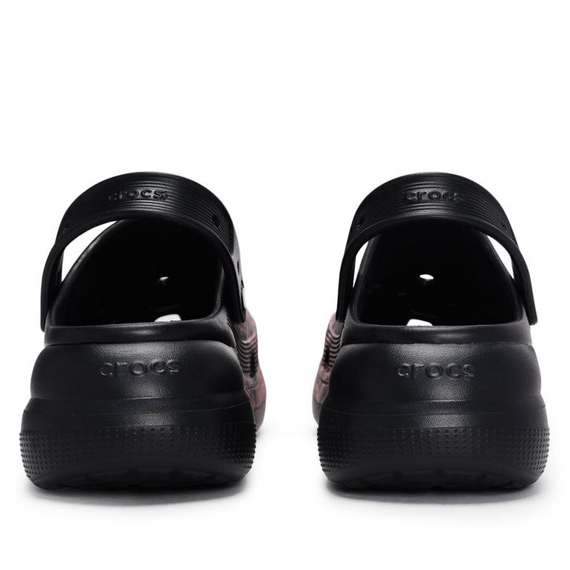 Crocs Классические клоги 811, мусоросжигательный завод, специальная обувная коробка, брызги жидкой краски, обувь с отверстиями для мужчин и женщин, черный порошок