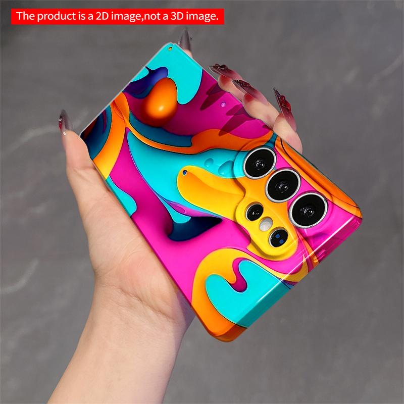 2DFlat Samsung phone case Vibrant Fluid Abstract Phone Case Applicable to Galaxy S23 S24 S25ULTRA S26 A12 A14 A15 A16 A54 A55