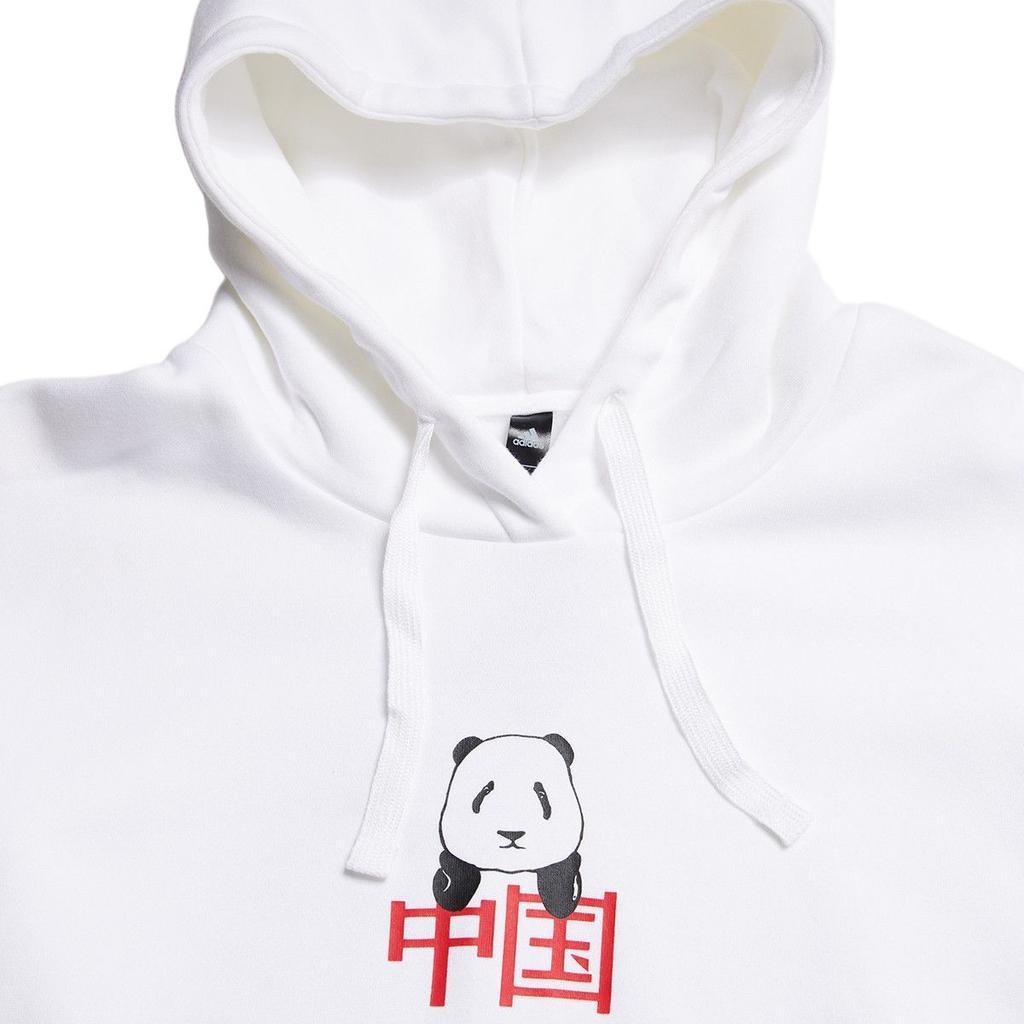 Adidas Thickened And Fleece Lined Thermal Pullover Hooded Long Sleeved Sweatshirt Women's White Unisex GH7806