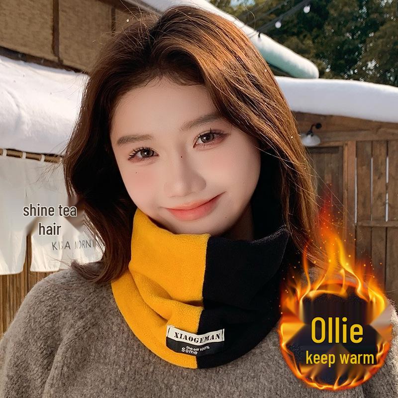 2025 Autumn/Winter Olylon Fleece-Lined Neck Gaiter: Thick, Windproof, and Coldproof Headgear for Men and Women