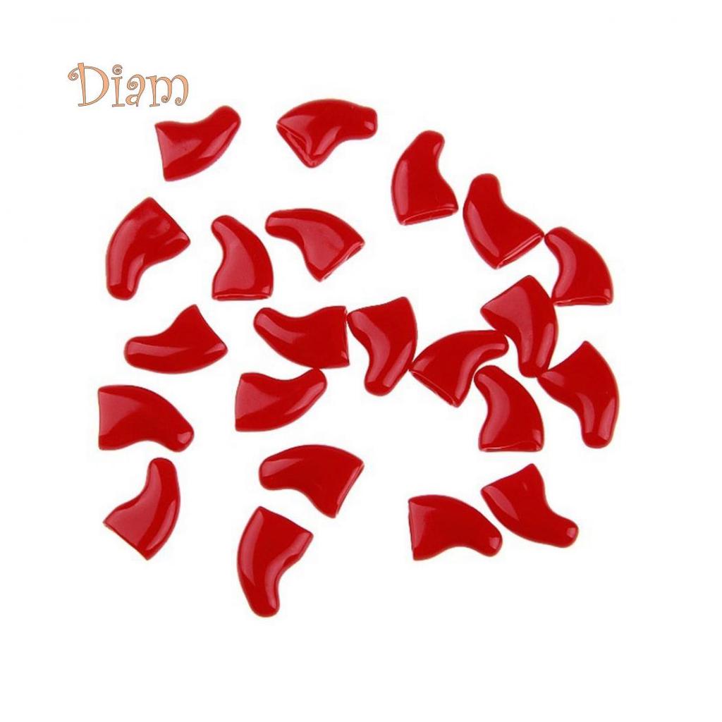 20Pcs Soft Plastic Colorful Cat Nail Caps Paw Claw Protector Cover with Glue
