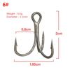 Fishing Hook Alloy Steel Anchor Hook Treble Hooks 4#6#8#10# Lure Fake Bait Hook