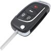 Keyecu Модифицированный 4-кнопочный складной корпус ключа-брелока для Chevy Camaro Cruze Equinox Malibu, Только корпус ключа