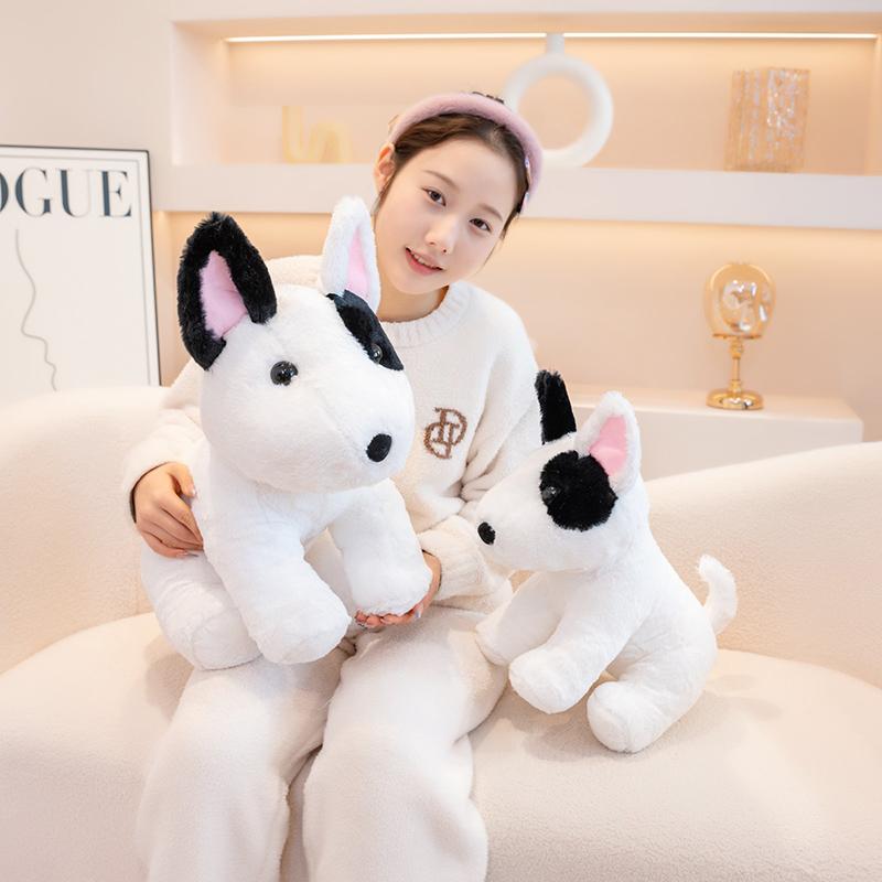 4050Cm Cute Bull Terrier Plush Toys Sitting Posture Pet Dog Stuffed Animal Toy Sleep Mate Throw Pillow Kid Birthday Gift