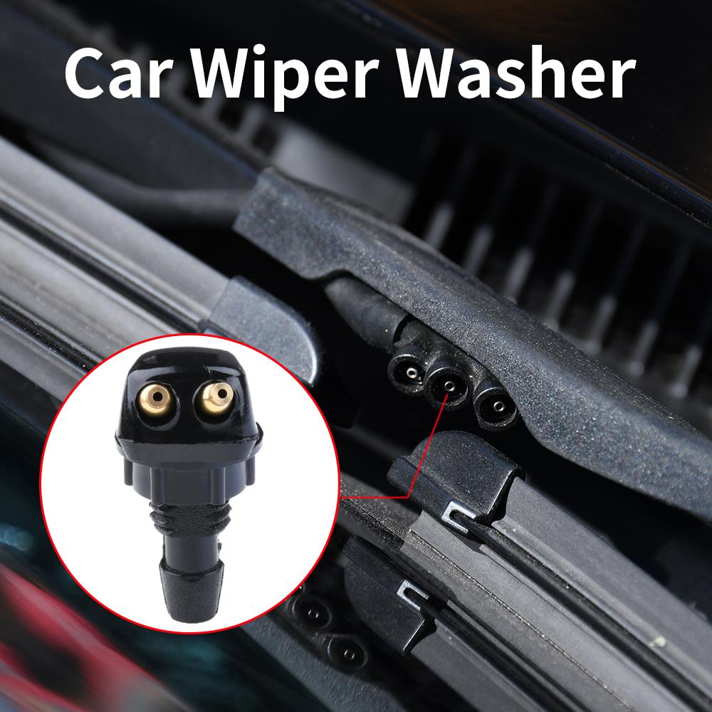 Автомобильные стеклоочистители Распылительная насадка для омывателя Подходит для большинства моделей автомобилей Автомобильные двойные отверстия Автомобильные стеклоочистители Водяная струя Аксессуары для стеклоочистителей