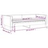 VidaXL Daybed with Mattress Dark Grey 90x200 Cm Fabric 3196561