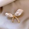 Gold Tone Butterfly Brooch Pearl Like Women Pearl Butterfly Brooch High End Lapel Pin  Necklines