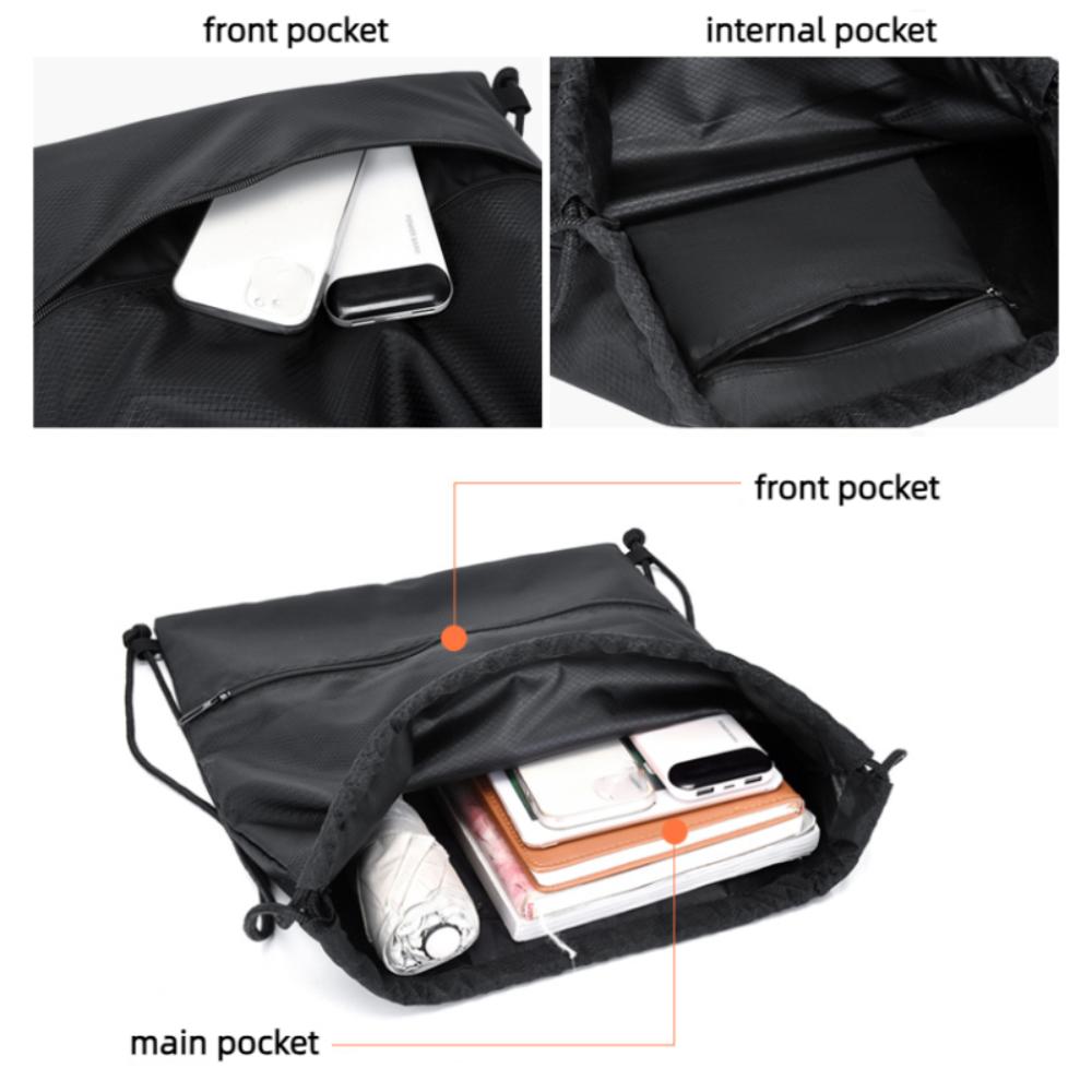 Модный рюкзак на шнурке, портативный дорожный рюкзак, легкий простой спортивный рюкзак, сумка для компьютера