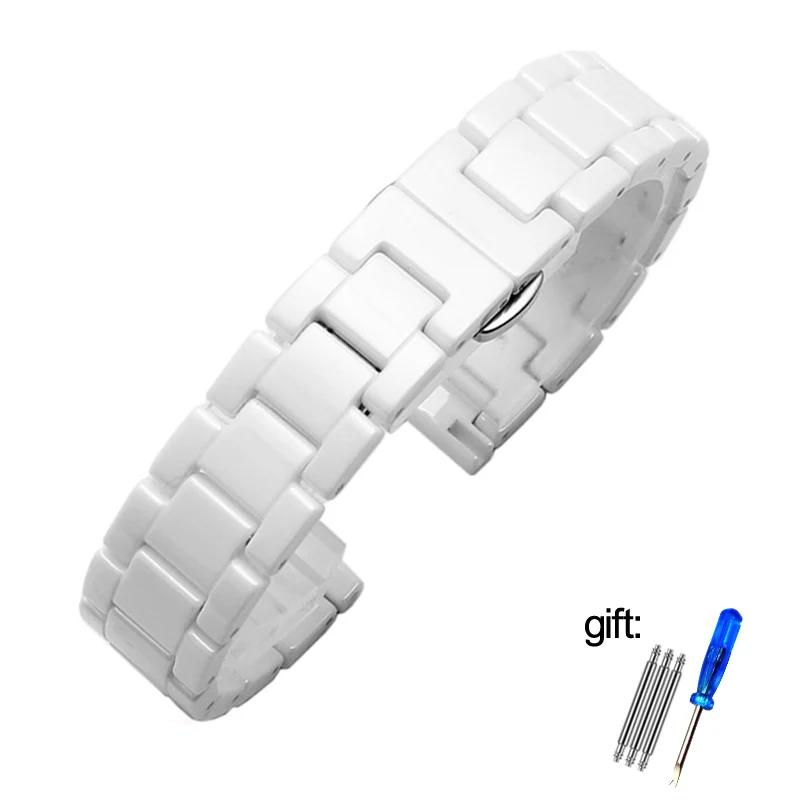 Для Rossini DW Armani Huawei B5 B6 ремешок для женских часов из высококачественной стали и керамики 14 мм 16 мм 17 мм 18 мм 19 мм 20 мм 21 мм 22 м