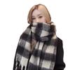 Mohair Braided Plush Scarf Women's Winter Thickened Warm Shawl Cold Scarf Soft