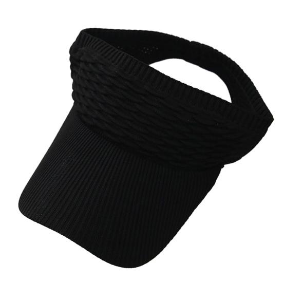 Women Summer Sun Visor Hat Adjustable Empty Top Baseball Cap Elastic Knitted Sports Hat for Tennis Golf Running