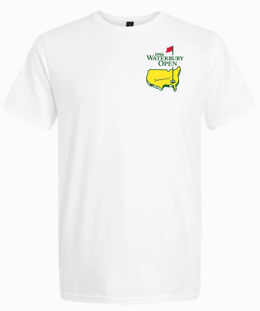 Waterbury Open 1996 Just Tap It In Happy Gilmore White Short Sleeve T-Shirt