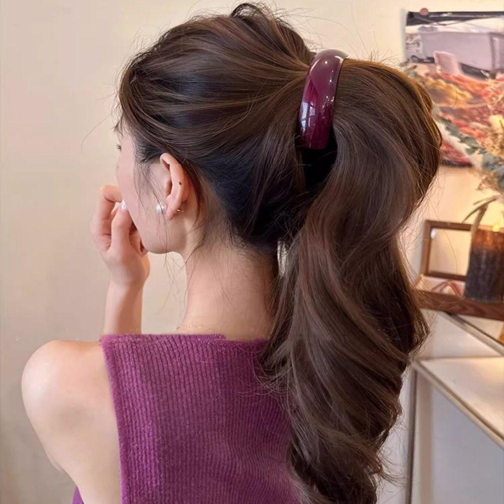 Эллиптическая ацетатная заколка для волос Геометрическая большая заколка Милая заколка-пружинка Женская