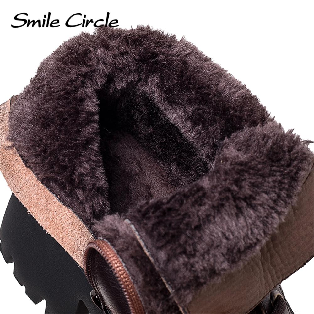 Ботинки из натуральной кожи. Женские зимние мягкие ботильоны. Модные повседневные ботинки на толстой подошве.