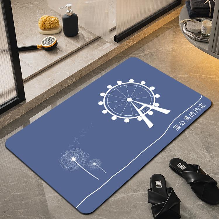Туалет Ванная Комната Вход в Туалет Нескользящий Влагоотводящий Коврик для Ног Нордический Коврик для Двери Подушка для Двери Кристальный Бархатный Коврик для Ног
