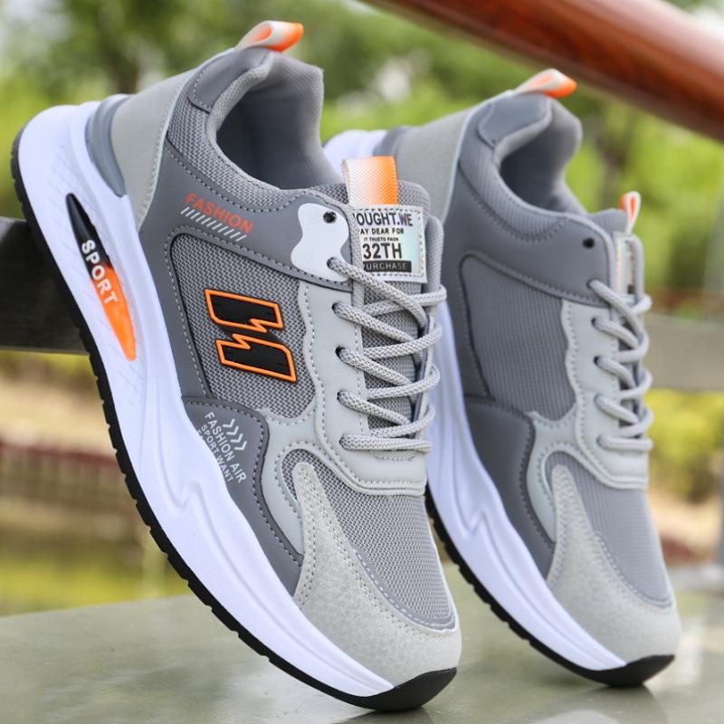 Мужская обувь, новая осенняя обувь, мужская модная универсальная обувь из сетки, мужская спортивная обувь, нескользящая и износостойкая повседневная обувь с мягкой подошвой