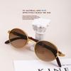 Овальные солнцезащитные очки женские модные деревянные солнцезащитные очки модные очки винтажные уличные солнцезащитные очки