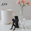 Nordic Style Decoration 3D Printed Reading Man Statue, Abstract Book Head Sculpture, Desktop Phone Stand Creative Desk Decor, Holder for Home