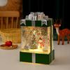 Christmas Lantern Carousel Snow Globe Music Box Santa Claus Snowing Octave for Baby