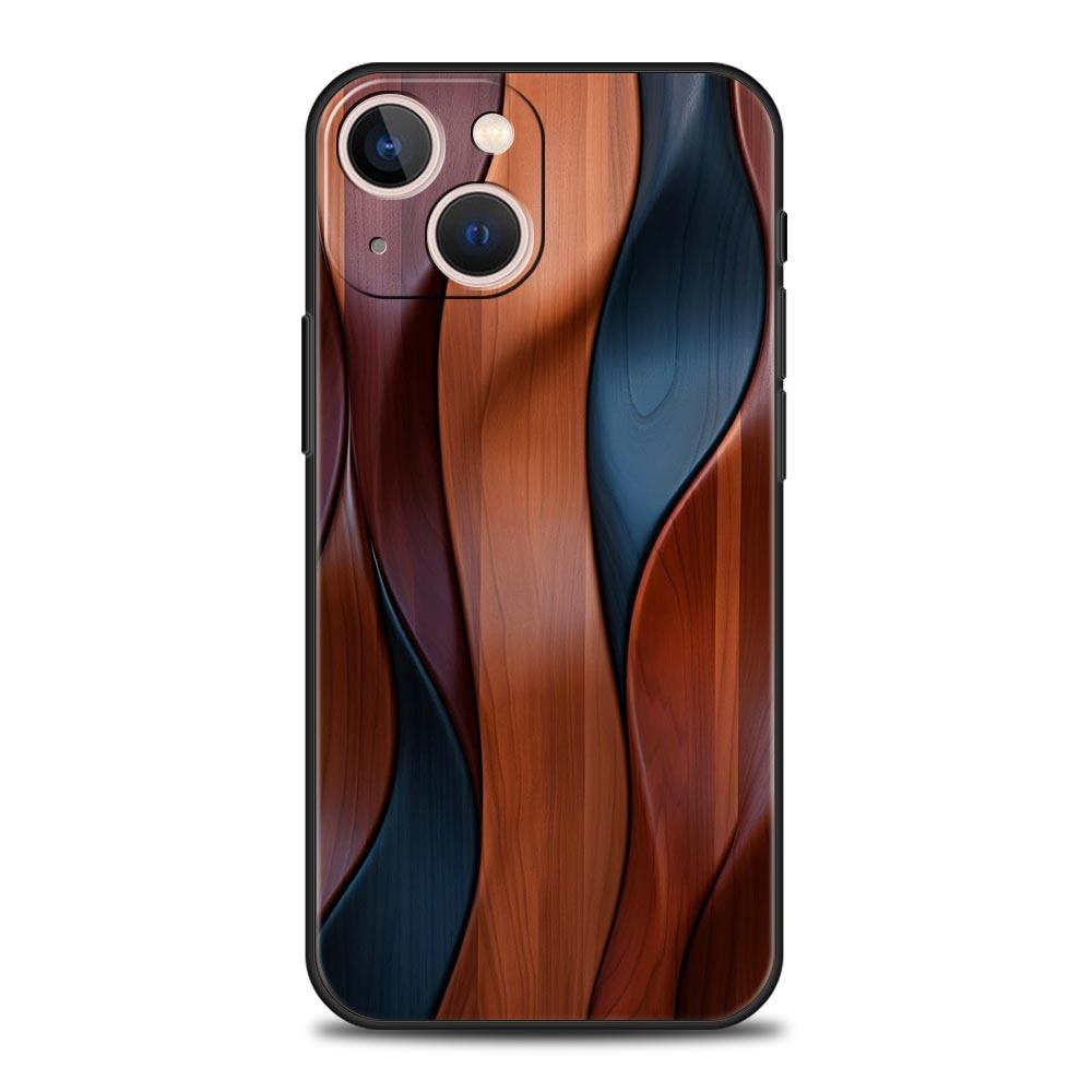 Роскошный чехол-бампер с текстурой под дерево для iPhone 17 16 15 14 13 12 11 Pro Max 17 Air Plus, ударопрочный, из мягкого ТПУ