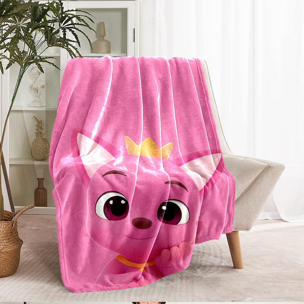Pinkfong Wonderstar Theme Printed Blanket - Perfect for Couch, Bed, Travel & Outdoor Use | Machine Washable, Cozy & Durable.