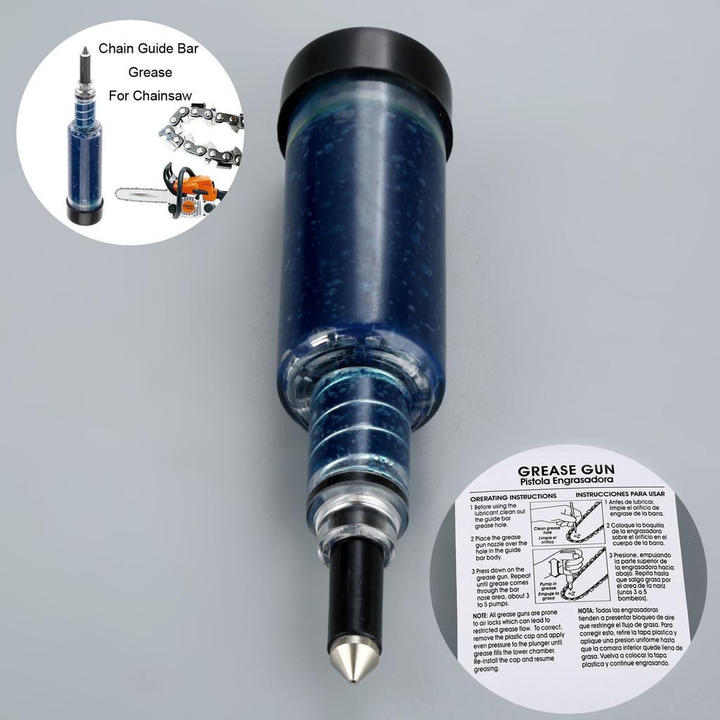 1x Chain Guide Bar Grease Gun for Chainsaw Brushcutter Sprocket Nose Loaded With Grease Garden Tool Parts
