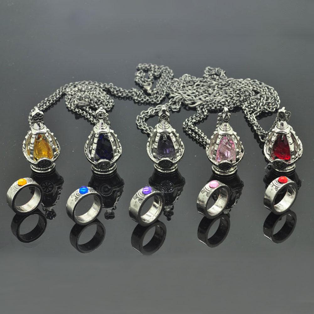 Ожерелье Волшебницы Маленький Круг Ожерелье Души Набор Колец Ювелирные Изделия Подвеска Душа Дух Ядро Ожерелье Кольцо Набор Карт Ожерелье Аниме