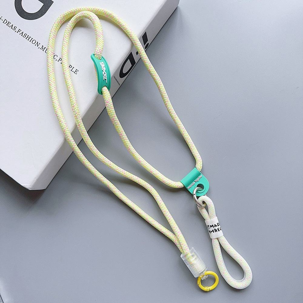 Nylon Braided Double Rope Buckle Couple Phone Keychain Mountaineering Water Cup Lanyard