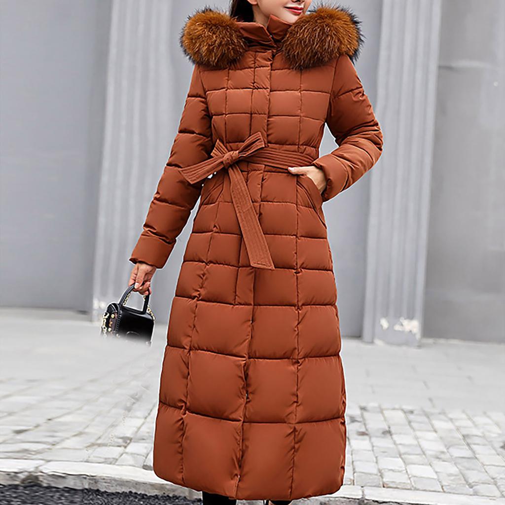 Женская мода с длинным рукавом сплошной цвет с капюшоном длинная хлопковая куртка пальто