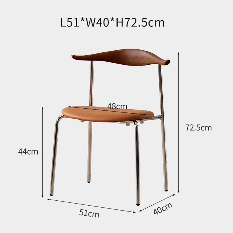 Минималистичный обеденный стул из массива дерева в стиле середины века с спинкой
