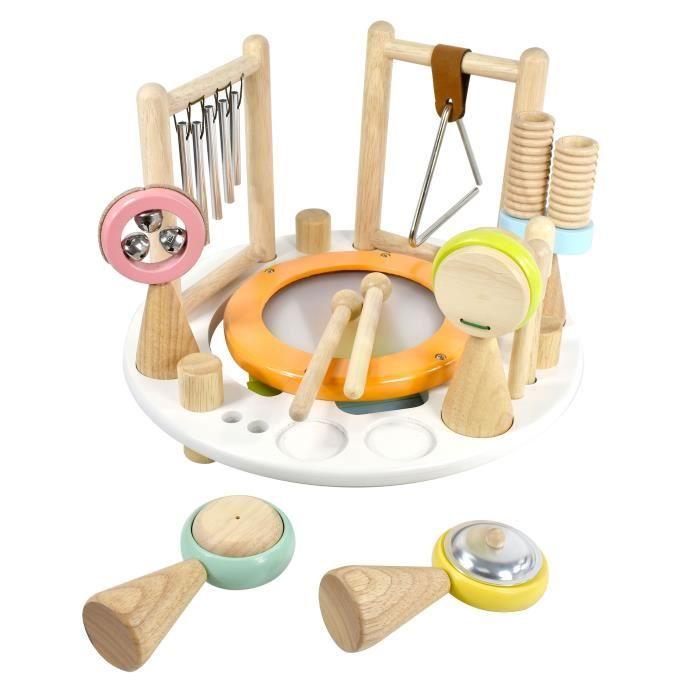 Обучающая игра - I M TOY - Деревянный музыкальный центр Melody Mix - Пастельные цвета - Открытие звуков