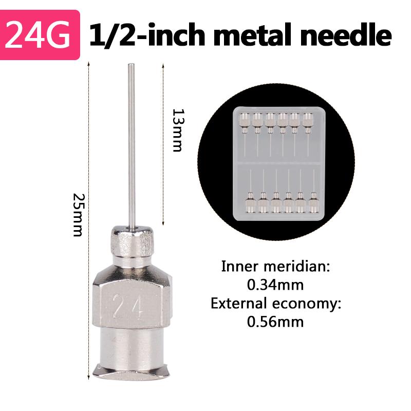 12PCS 1/2 Inch Dispensing Needle Stainless Steel 8G To 30G Blunt Tip Needle Injection Needle For High Temperature Hand Tool