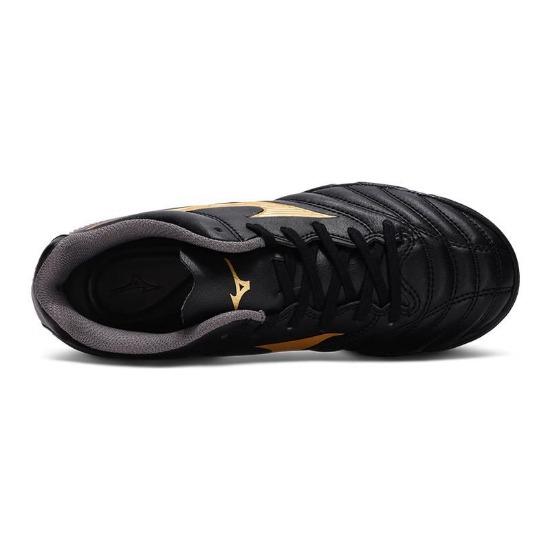 Mizuno Прочные детские футбольные бутсы с низким верхом из искусственной травы, черно-золотые, P1GE232550
