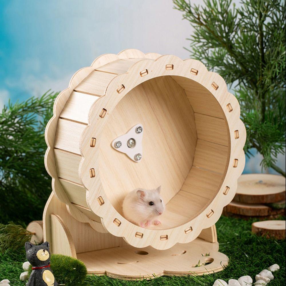 Slient Hamster Exercise Wheel Adjustable Height Rat Race Track Toy for Exercising