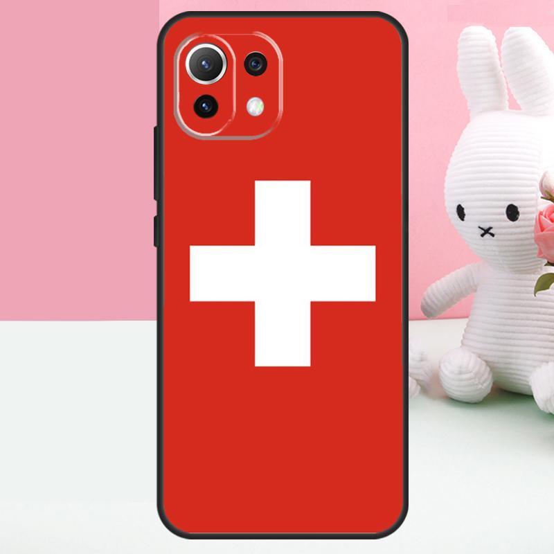Швейцария Швейцарский флаг Чехол для Xiaomi 14 15 Ultra 15T 13T 14T 17 Pro Max POCO F8 Ultra X7 X5 X6 Pro F5 F6 F7 Funda