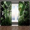 Современные прозрачные шторы из тропических зеленых листьев, затеняющие окна для спальни, комплект штор для гостиной, 2 шт., бесплатная доставка