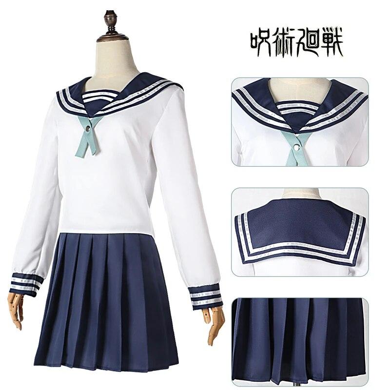 Аниме Jujutsu Kaisen Riko Amanai Косплей Костюм Amanai Riko JK форма парик костюм женские костюмы на Хэллоуин