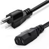 Kado 3 Prong AC Power Cable 1.5m, 5 Feet 125 Volts 10 Amps Power Cord for Electronics, Dekstop PC, TV, Computer, Printer, Radio, Monitor, Sceptre,