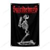 Suicideboys Гобелен с искусством скелетов, Дерзкий настенный тканевый гобелен для декора комнаты, общежития, Уникальный фоновый дизайн