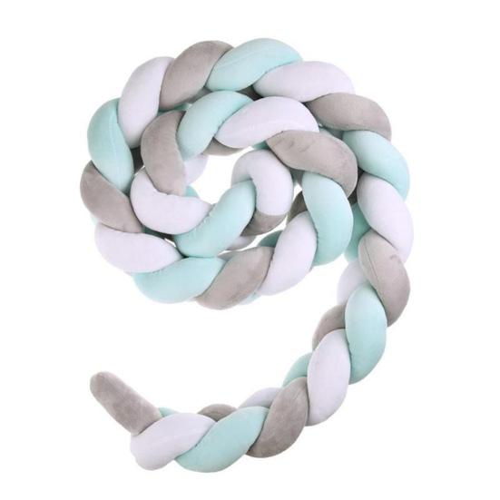 Шар для вязания крючком, забор для кровати, длина 2 м, плетеный шар для вязания крючком, сенсорная игрушка для малышей, бархатная ткань, полипропиленовый хлопок, наполнитель, подушка для шеи, декоративная подушка